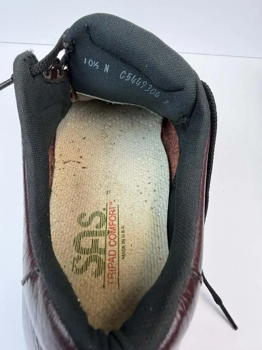 SAS Bout Time Cordovan Leather Moc Toe Lace Up Walking Shoes Men's Size 10.5 N